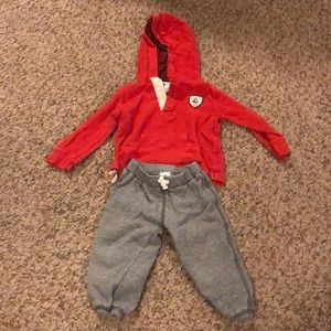 9 Piece Bundle of 12 Month Boys Christmas Clothes